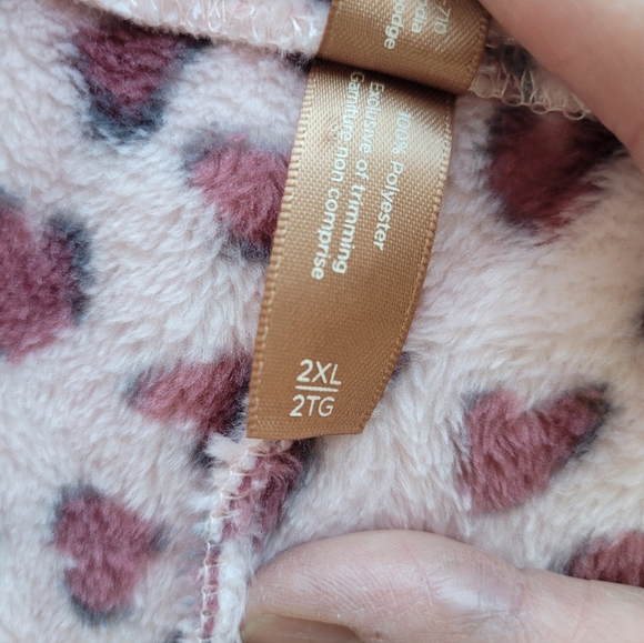 Denver Hayes Plush Jogger in Pink Hearts, BNWT, Size 2X - Picture 7 of 8